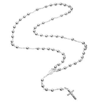 Sterling Silver Rosary Necklace, 3 of 4