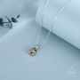 Olive Green Cz Pear Cut Pendant Necklace In Sterling Silver, thumbnail 7 of 12