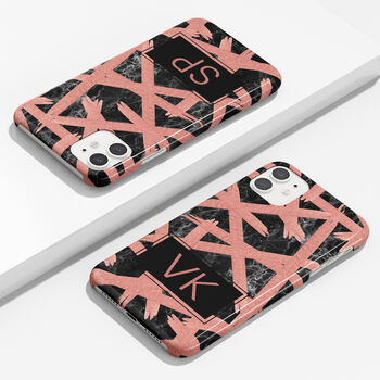 Personalised Rose Gold Marble Phone Case, 4 of 6