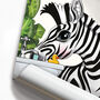 Zebra Drinking, Funny Bathroom Poster, Home Decor, thumbnail 2 of 7