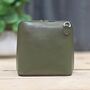 Leather Cross Body Handbag In Olive Green, thumbnail 1 of 3