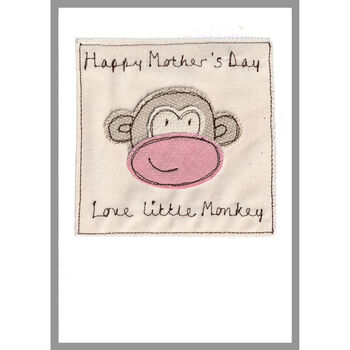 Personalised Monkey Birthday Card For Girls Or Boys, 8 of 11