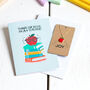 A+ Teacher Apple Necklace And Thank You Card Set, thumbnail 1 of 2