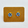 Real Forgetmenot Flowers Stud Earrings Waterproof Hypoallergenic Two Sizes, thumbnail 2 of 8