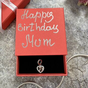 70th Birthday Charm Personalised Silver Bracelet Gift, 8 of 9