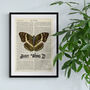 Just Wing It Typography Butterfly Wall Art Print, thumbnail 1 of 4