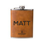 Personalised Faux Leather Hip Flask, thumbnail 1 of 8