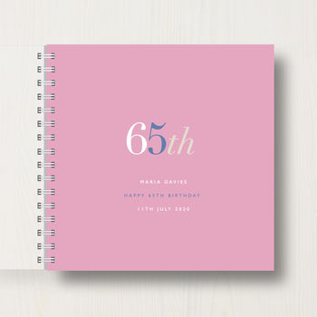 Personalised 65th Birthday Memory Book Or Album, 12 of 12