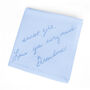 Personalised Embroidered Handwriting Handkerchief, thumbnail 5 of 7
