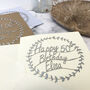 Personalised 50th Garland Papercut Card, thumbnail 7 of 11