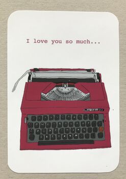 Typewriter Valentine's Day Card, 3 of 3