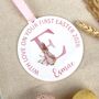 Personalised Flopsy Bunny Watercolour Easter Decoration, thumbnail 1 of 2