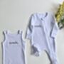Personalised Baby Dungarees Romper | Embroidered, thumbnail 7 of 12