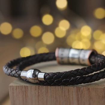 Leather And Silver Story Bracelet, 5 of 12