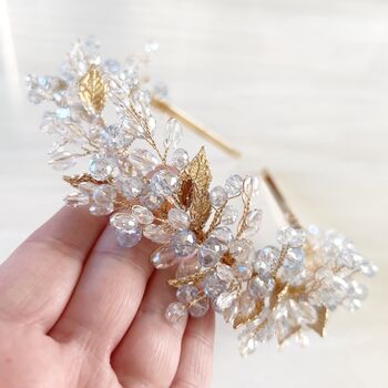 Blue And Gold Crystal Headband, 3 of 7