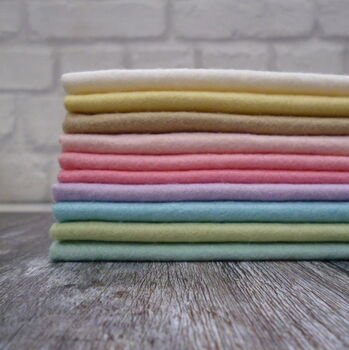 Pastels Felt Craft Pack 12' Squares Of Wool Blend Felt, 2 of 2
