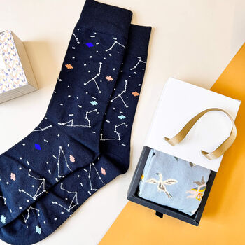Pick Your Favourite Floral Star Sign Socks In A Box, 4 of 10