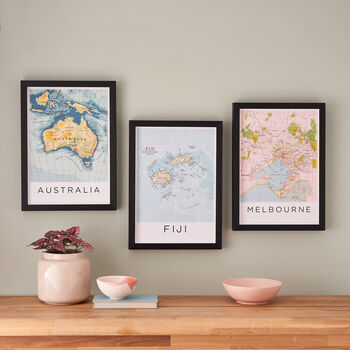 Framed And Personalised Fiji Map Print, 3 of 4