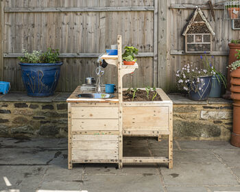Children's Wooden Outdoor Mud Kitchen And Veg Patch, 2 of 11