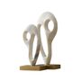 Handmade Abstract Marble Sculptures With Brass Bases, thumbnail 2 of 2