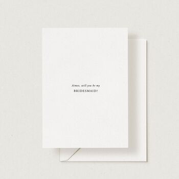 Personalised Will You Be My.. Minimal Wedding Proposal Card, 2 of 4