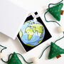 Personalised Globe Christmas Bauble Decoration, thumbnail 3 of 7