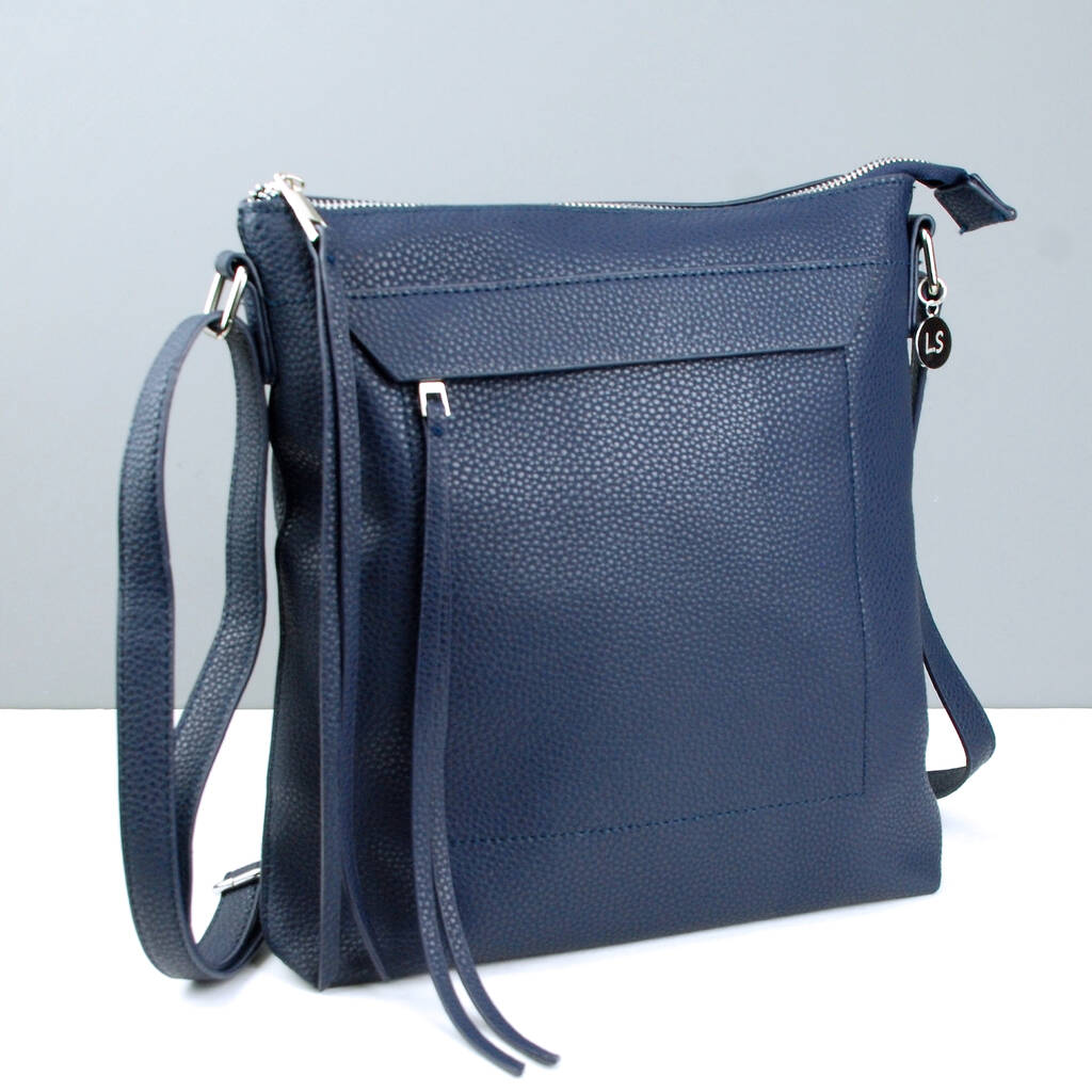 personalised vegan leather shoulder bag by penelopetom