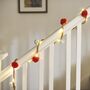 Bell And Pom Pom Christmas Garland With LED, thumbnail 1 of 6