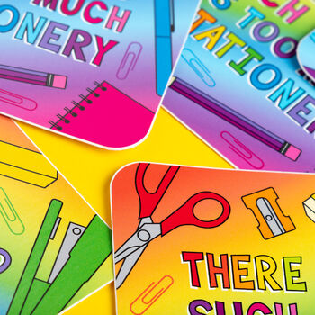 Rainbow There Is No Such Thing As Too Much Stationery Vinyl Sticker, 5 of 5