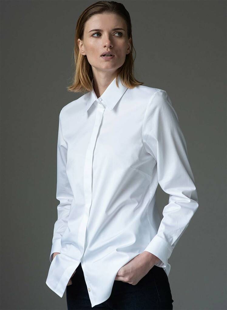 Claudette White Organic Cotton Shirt, 1 of 5