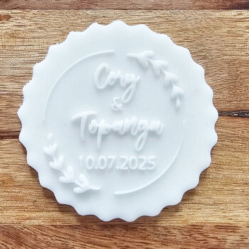 Personalised Wedding Icing Debosser Wedding Cupcakes Biscuits, 4 of 6