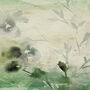 Green Watercolour Kitchen Backsplash Designer Wallpaper, thumbnail 4 of 5