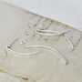 Curved Sterling Silver Two Way Ear Jacket Earrings, thumbnail 4 of 5