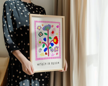 Wisley In Bloom Collaged Painted Floral Surrey Art Print, 6 of 8