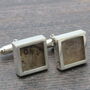 Vintage Stamp Cufflinks In Sterling Silver, thumbnail 7 of 10