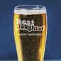 Personalised Daughter Birthday Glass, thumbnail 2 of 6