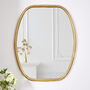 Curved Gold Wall Mirror, thumbnail 1 of 5