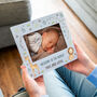 Personalised Jungle Animals Pastel Photo Frame New Baby Gift, thumbnail 1 of 7