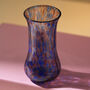 Vintage Mid Century Mottled Art Glass Bud Vase, thumbnail 1 of 3