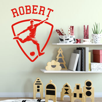 Personalised Footballer Wall Sticker, 2 of 2