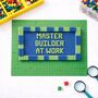 Lego Compatible Master Builder Door Sign, thumbnail 1 of 5