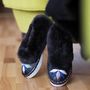 The Dark Grey Sheepers Slippers, thumbnail 3 of 12