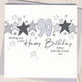 Personalised Starry 80th Birthday Card, thumbnail 3 of 3