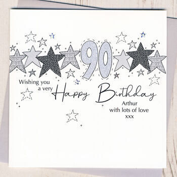 Personalised Starry 80th Birthday Card, 3 of 3