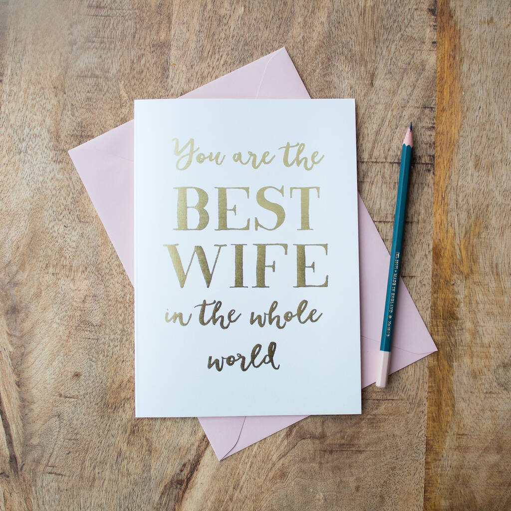 Foil 'Best Wife In The Whole World' Card, 1 of 2