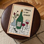 Personalised Retirement Wine Art Print Gift, thumbnail 1 of 12