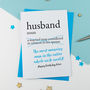 Personalised Dictionary Birthday Card For Husband, thumbnail 1 of 1