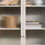 Tall Taylor Glass Cabinet In Panna Cotta, thumbnail 6 of 6