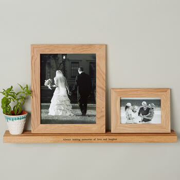 Personalised Oak Shelf With Photo Frame Options, 5 of 12