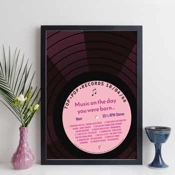 Personalised Music Print For Mum Lp Label Gift For Her, 3 of 12